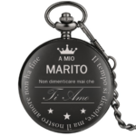 "A mio Marito" Orologio da Taschino con dedica incisa